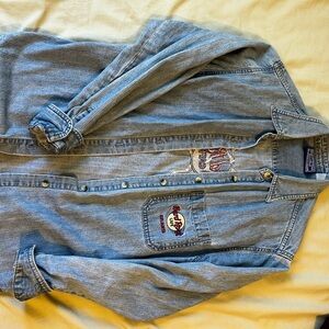 Vintage Hard Rock Cafe denim button up